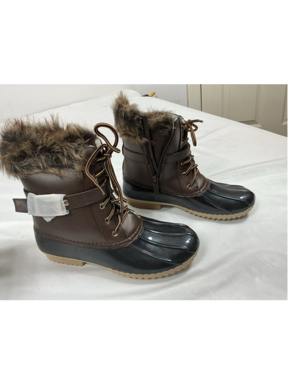 Womans New Nature Breeze Lace Up Duck Boots Brown Size 7